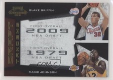 2009 Playoff Contenders Draft Tandems Gold Blake Griffin Magic Johnson HOF l8x