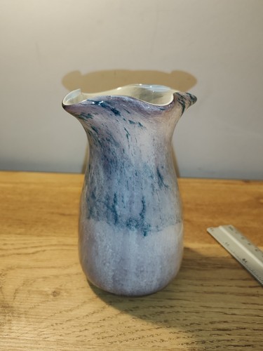 Jolis Vase En Pate De Verre Soufflé Signé Quénu 2004 A Saisir - Bild 4 von 9