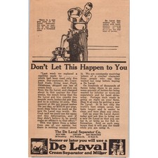 De Laval Cream Separator and Miller 1922 Magazine Ad AF2-A5