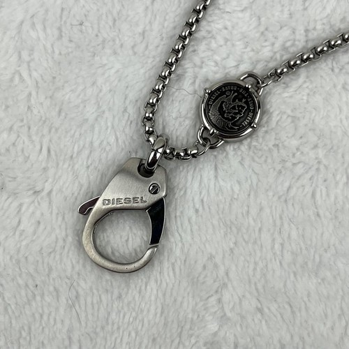 Diesel Men Stainless Steel Necklace Cross Mohawk Hoop Length 65cm Luxury Casual - Afbeelding 4 van 9