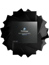 Primology Heat Transfer Vinyl: 10 Pack 12" x 10" Premium HTV Vinyl for Iron On T