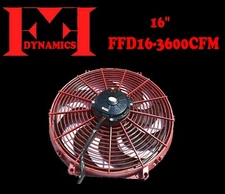 FF DYNAMICS ULTRA ELECTRIC CYCLONE COOLING FAN LOW AMP: 16" FFD16-3600CFM NEW