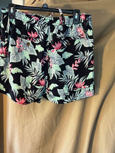 DS1---Caribbean Joe Womens flower blue,pink,green, Shorts. SZ Med - Picture 2 of 4