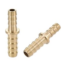 Hose Barb Fitting, 5/16x1/4inch Brass Splicer Mender for Water Fuel Air 2pcs