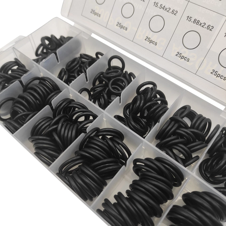 300 piezas juntas tóricas junta de sellado arandela goma coche sistema aire acondicionado kit junta tórica Foto 2 de 4