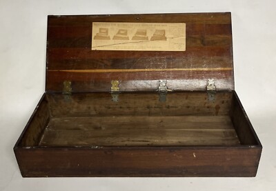 Antique Vintage Ferry Morse Seed Co LARGE 4 Hinge Retail Store Display Wood Box