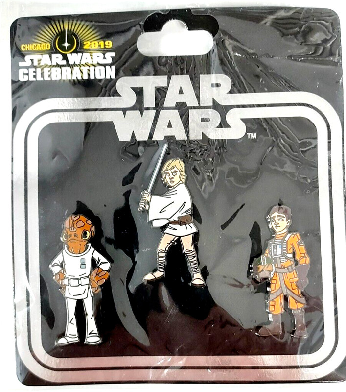 Star Wars Celebration Chicago 2019 Rebellion Pin Collection 3 Pack.