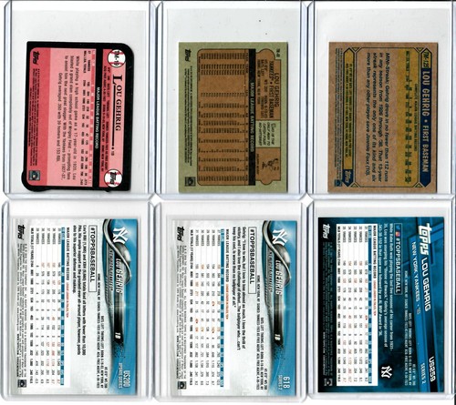 Lou Gehrig 2009-2023 Topps Baseball Lot - 20 Different Cards - Picture 6 of 8