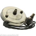 B22 New Antiqued Brass Effect Pendant Kit with Khaki Green Braided Flex