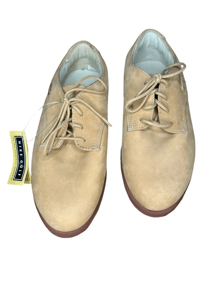 Туфли для гольфа женские Nike Pro Air Classic 8 желтовато-коричневые замшевые винтажные 90-е НОВЫЕ - Изображение 2 из 4