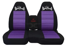 Fits Ford ranger /truck car seat covers 60-40 blk-purple w/mountain sunset