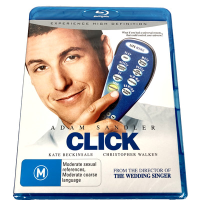 New Click Blu-ray (2006) Region B Comedy Movie Adam Sandler Brand New & Sealed