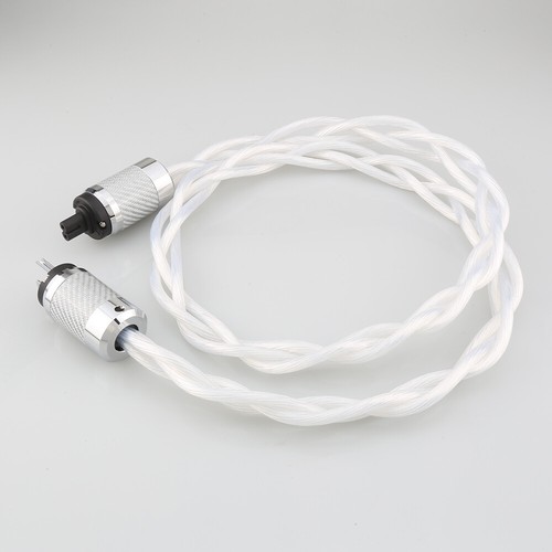 Audiophile 5N OCC Silver Plated C7 Figure 8 US EU HiFi Audio Power Cable Cord - Picture 10 of 12
