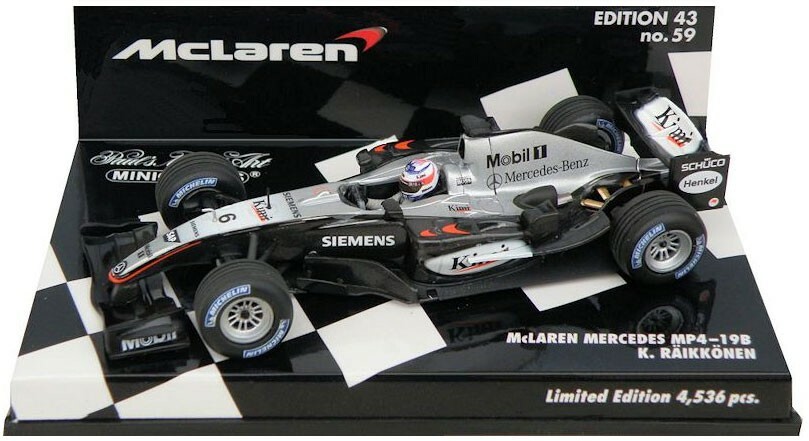 MINICHAMPS McLaren MP4-19 Kimi Räikkönen Minichamps 1:18 K. Räikkönen McLaren MP4-19 #6 Formula 1