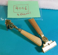 Lot of 2 Vintage Eversharp-Schick Injector Razors: Type "G" (1946-1955)