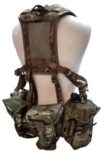 Airborne Army Webbing British Assault Camo Belt Yoke & Assorted Pouches (5)