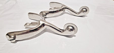 Espuelas Cuello de Cisne Metal Sólido "Par" Ejército Británico, Botas Militares.