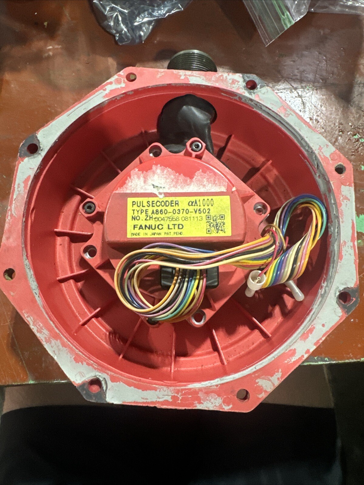 FANUC Absolute Encoder A860-0370-V502 Alpha A1000 Pulse Coder w/ Cover