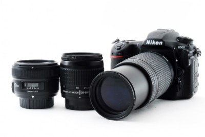 Nikon D500 Digital SLR Camera in Touchscreen  50mm/28-80mm/70-300mm Lens Set Black Lithium-Ion Battery 1x Optical  Zoom USB