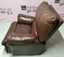 reclining chair, brown vinyl