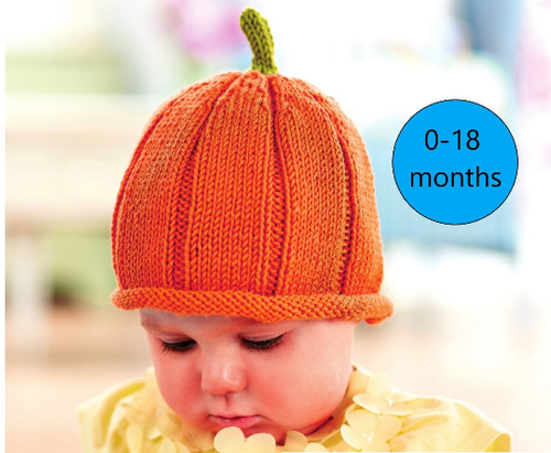 pumpkin baby hat Halloween, knitted 