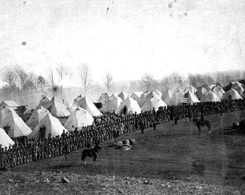 New 8x10 Civil War Photo: 5th Vermont Infantry Regiment at Camp Griffin Virginia