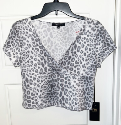 YMI Leopard Crop Top Size XL