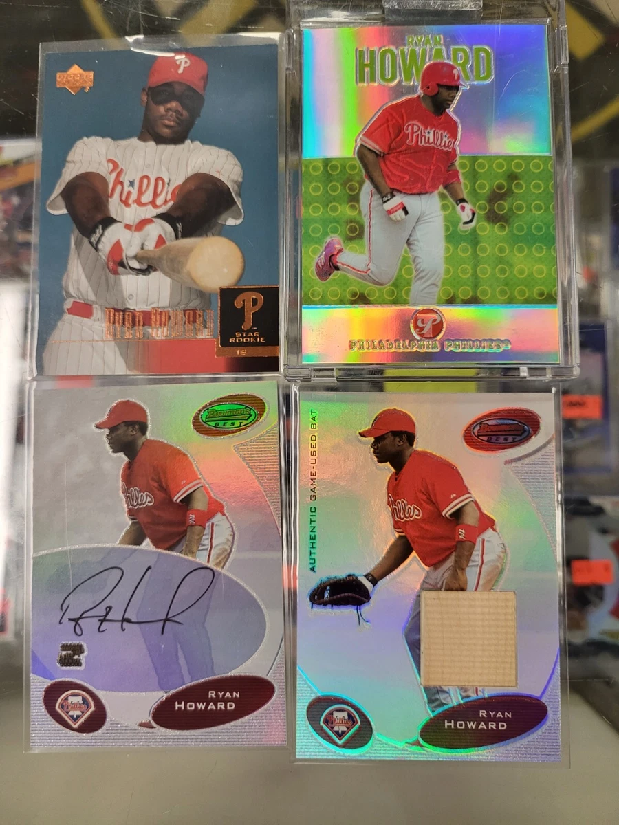 Bowman Ryan Howard Baseball Autographed Sports Trading Cards