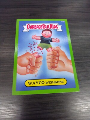2014 Garbage Pail Kids Series 2 Green Border ''WAYCO WISHBONE'' #118a Sticker Card