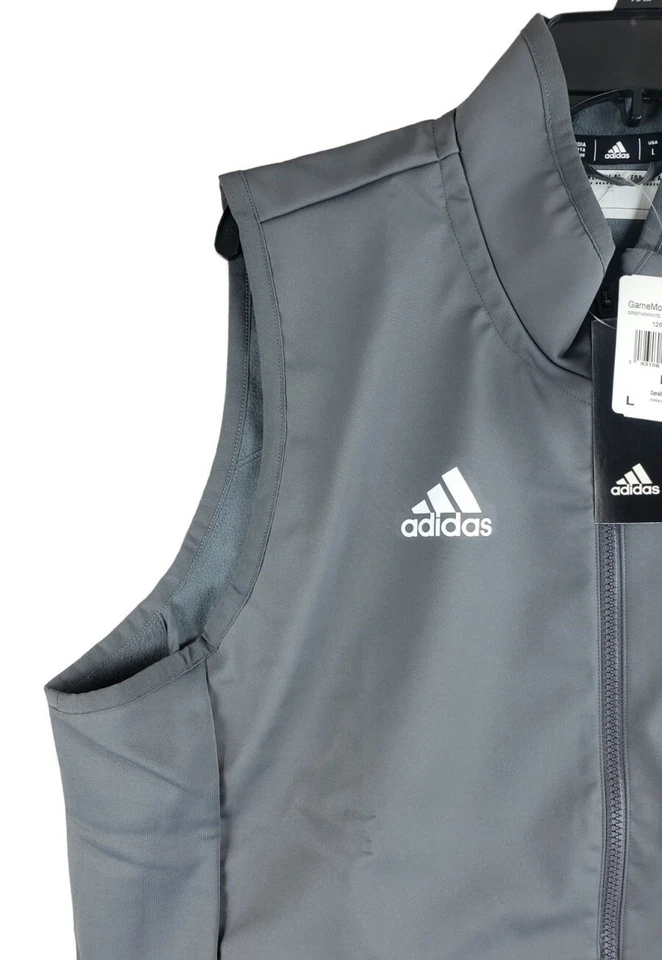 Adidas Men's Game Mode Vest Gray White Large - Image 3 of 4