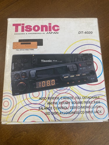 Radio de coche vintage TISONIC AM/FM panel desmontable DT-4020 - Imagen 2 de 9