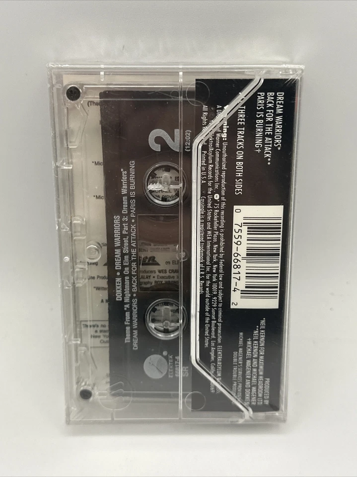 SEALED Dokken Dream Warriors A Nightmare On Elm Street 3 Cassingle 1987 Elektra - Image 2 of 4