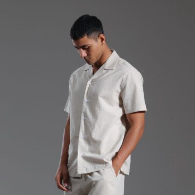 New Fashion Cotton Shirt Men's Short Sleeved Shirt Casual Sport Fitness Clothing