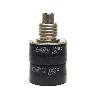Contelec T200 S Doppel Draht-Potentiometer, 2x 50k = 50.000 Ohm, 2W, NOS