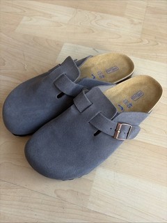 Birkenstock Boston Grey Suede Clog Sandals UK 7 EU 40