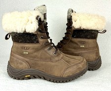UGG Adirondack II Event Waterproof Brown Winter Sherpa Boots 1014387 Womens 10