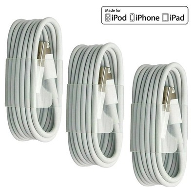 3 Pack Fast Charger USB Cord Car Cable White For Apple iPhone X 11 12 13 14 MAX