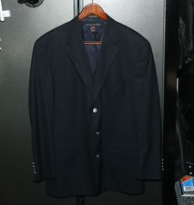 VTG Tommy Hilfiger Black Wool 3-Button Blazer, Men’s 46R, Made In USA, Damaged