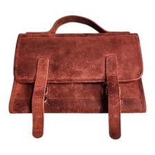 KomalC Premium Buffalo Leather Hanging Toiletry Bag Travel Dopp Kit