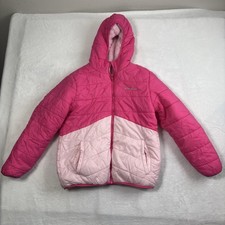 Eddie Bauer Pink Reversible Hooded Pink Long Sleeve Jacket Girls Size Large