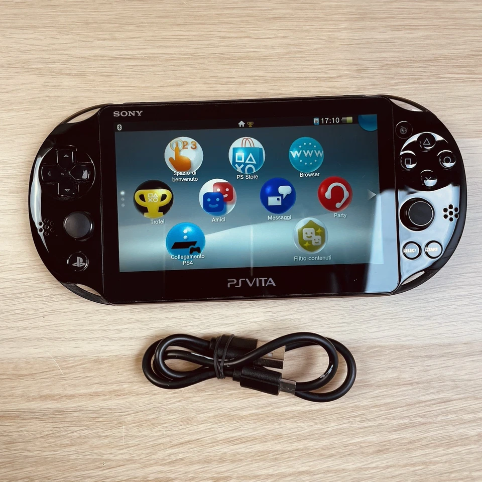 Sony PSVita Slim PCH-2004 Nera + Custodia - Buone condizioni Funzionante - Immagine 2 di 4