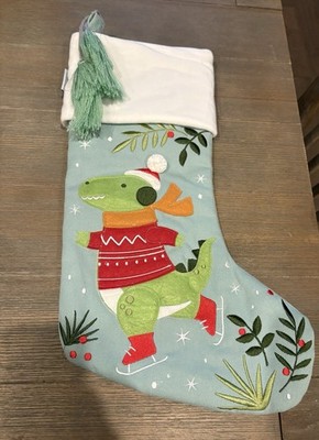 STEPHEN JOSEPH Dinosaur Christmas Stocking Fully Lined 18 inch Never Used