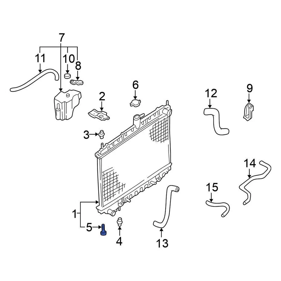 For Nissan Altima 1998-2022 Nissan 2144050Y00 Radiator Drain Plug - Изображение 2 из 4