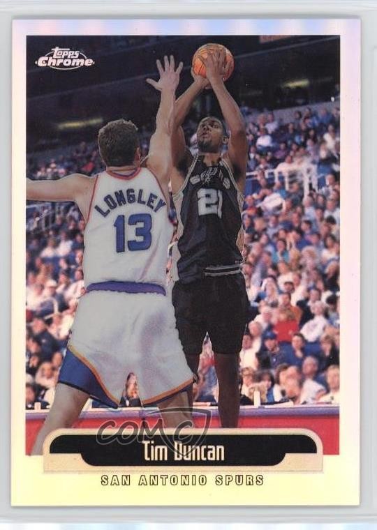 1999-00 Topps Chrome Refractor Tim Duncan #121 HOF k2f