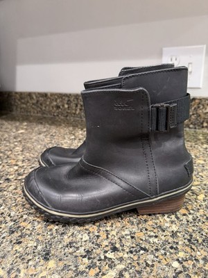 Sorel Womens Slimboot Pull On WP Leather  Boots Size 6 NL2156