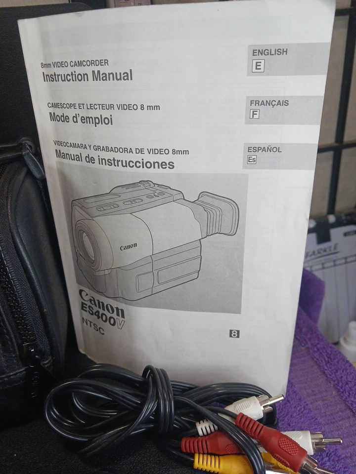 Canon ES400V 8mm Analog Camcorder W/Accessories (Check Pictures For Close Ups Of - Image 3 of 4