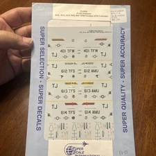 Superscale Decals 720609 1/72 Scale F-16C Falcon 612, 613, 614 TFS, 401 TFW