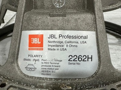 JBL 2262H 8ohms Woofer Speaker (Needs Recone) #6107 (PAIR)THS | eBay