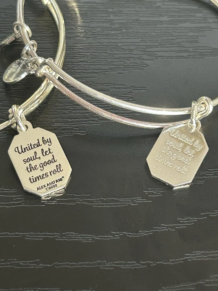 Alex and Ani Conjunto de Pulseras Brazalete Amistad Lote de 2 Foto 3 de 4