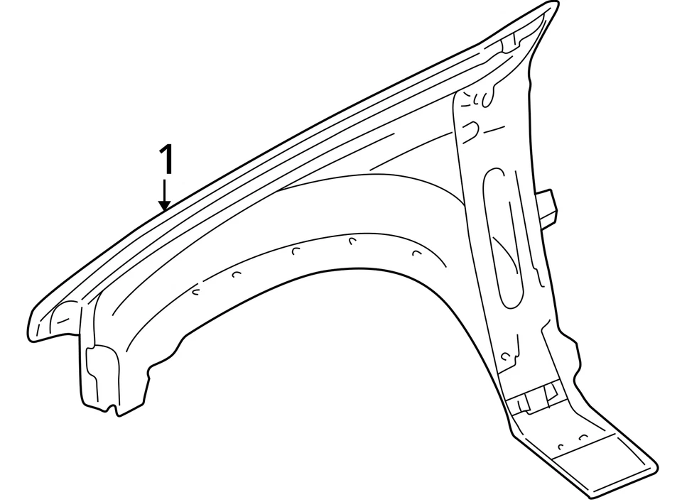Guardabarros delantero Lincoln Aviator 2003-2005 ASM 3C5Z16006AA - NUEVO OEM Foto 3 de 3